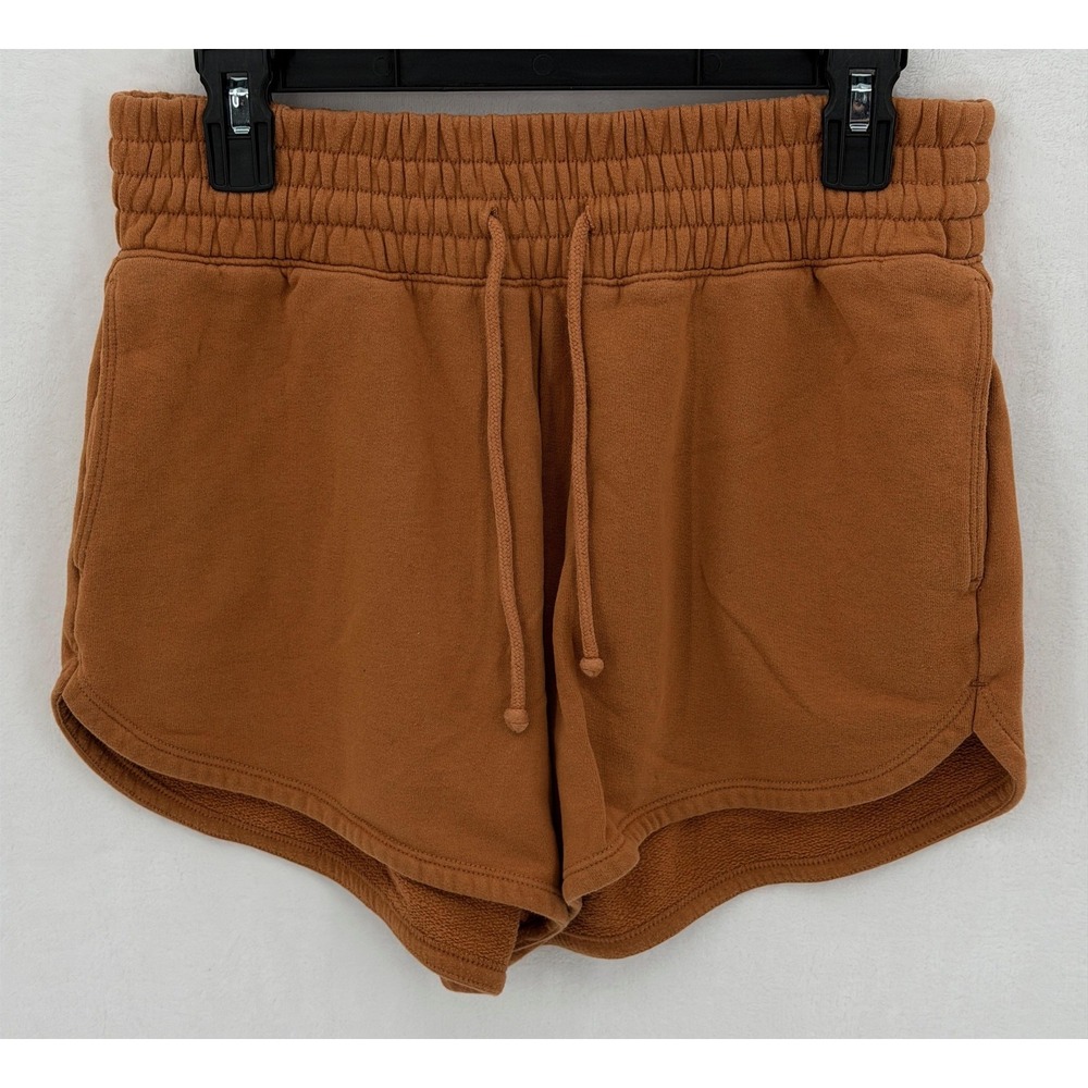 Abercrombie & Fitch Shorts Womens Medium Brown Soft‎ Pull On Lounge Pockets Cozy